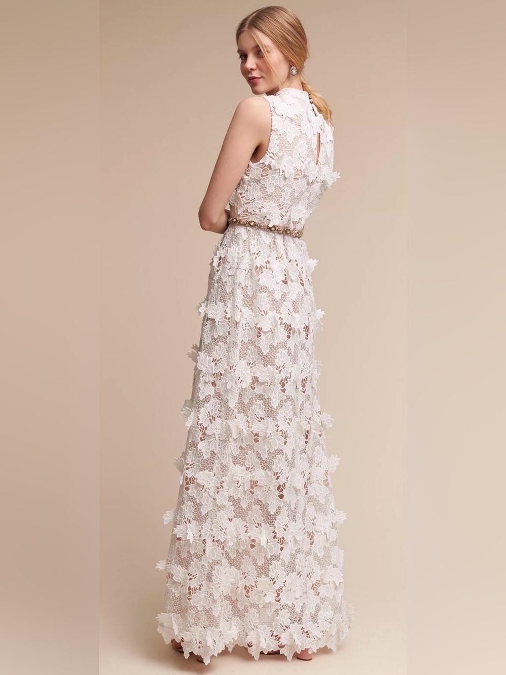 BHLDN Francesca Dress Anthropologie Size 2 White